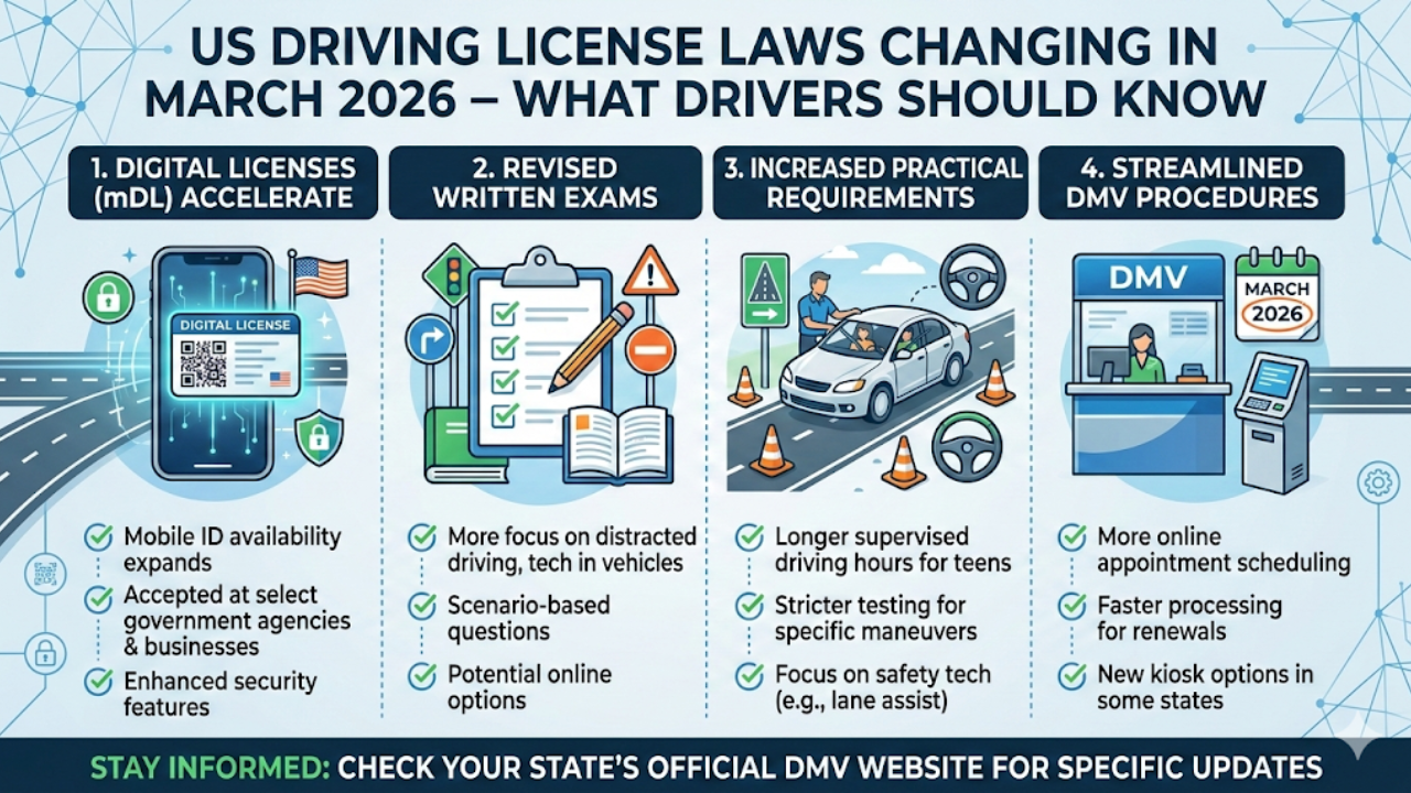 US Driving License Laws Changing in March 2026 – What Drivers Should Know